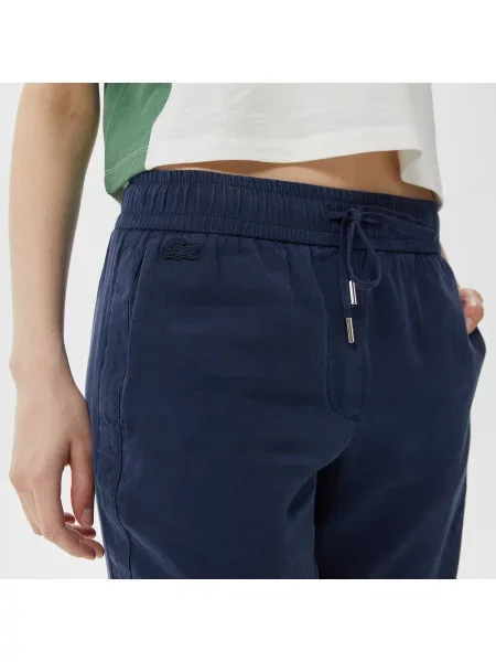 Lacoste Luźne Spodnie granatowy