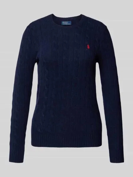 Sweter w kroju regular fit z mieszanki wełny i kaszmiru JULIANNA' Polo Ralph Lauren niebieski
