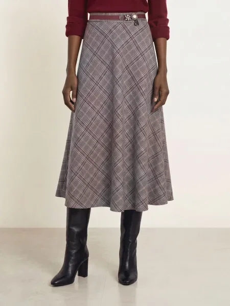 S Max Mara Sukně Beta S Ozdobnými Kamínky tmavě modrá / krémová / tmavě červená