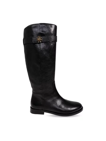 Kozaki Tory Burch skórzane czarne