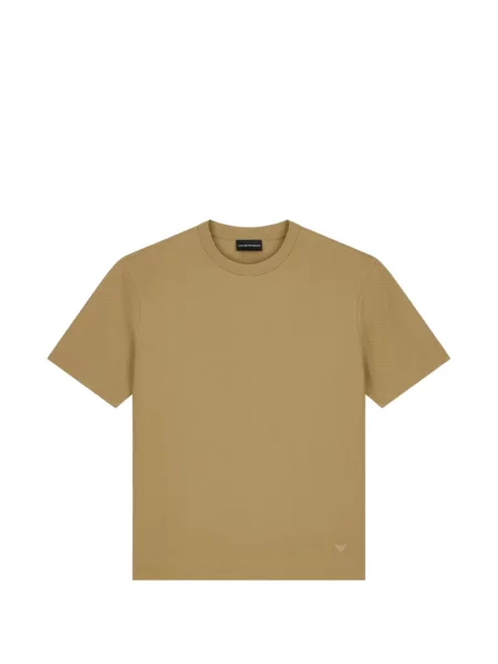 Tricou Emporio Armani cu broderie cu model herringbone