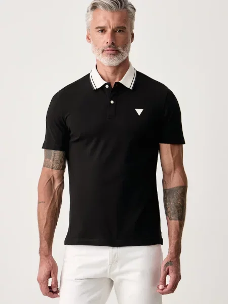 Tricou polo Guess negru