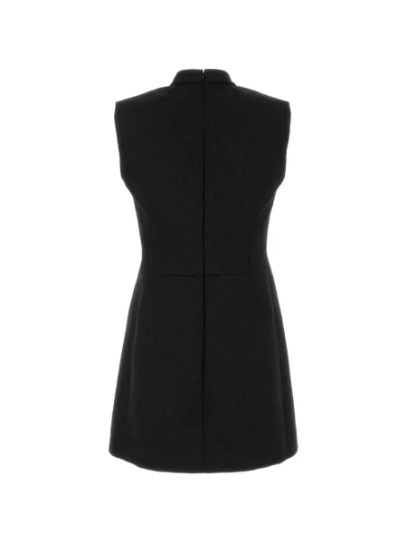 Rochie mini Gucci din jacard în linie A negru