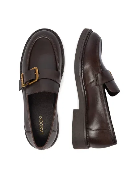 Loafers Lasocki Σκούρο καφέ