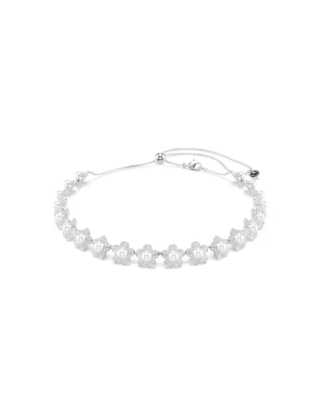 Swarovski Kaklo papuošalas Sidabrinė balta