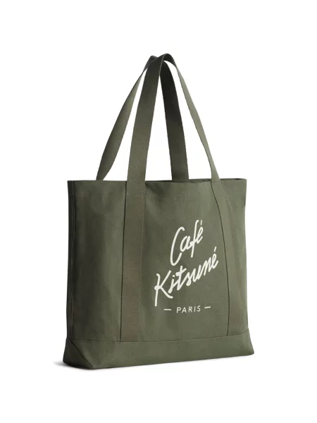 Torba Café Kitsuné s printom zelena