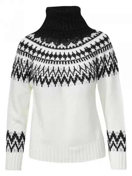 KOROSHI Pulover negru / murdar alb