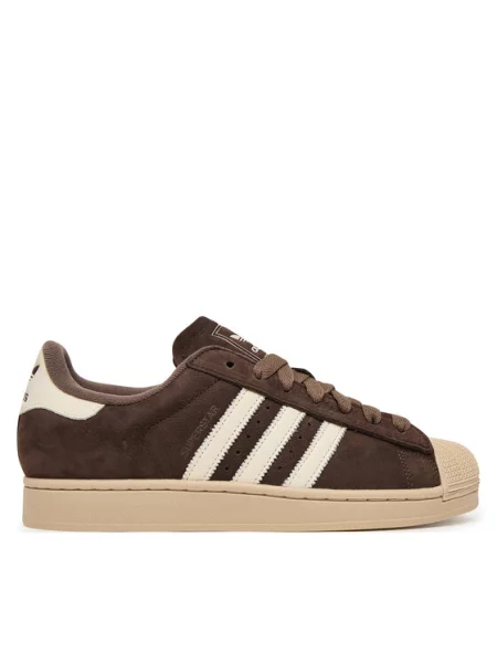 Tenisice od nubuk kože adidas Originals Superstar II smeđa
