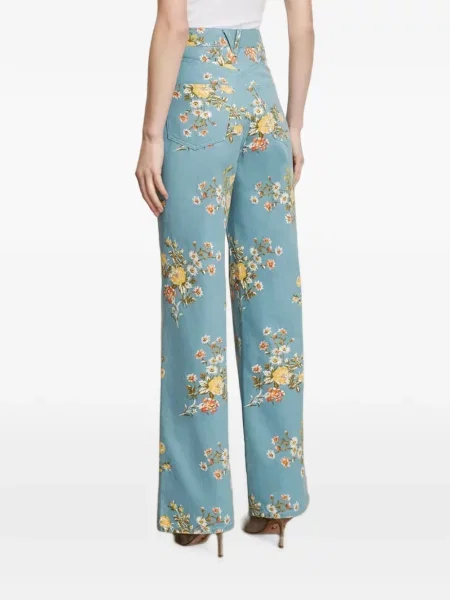 Blugi Veronica Beard cu model floral cu imagine albastru