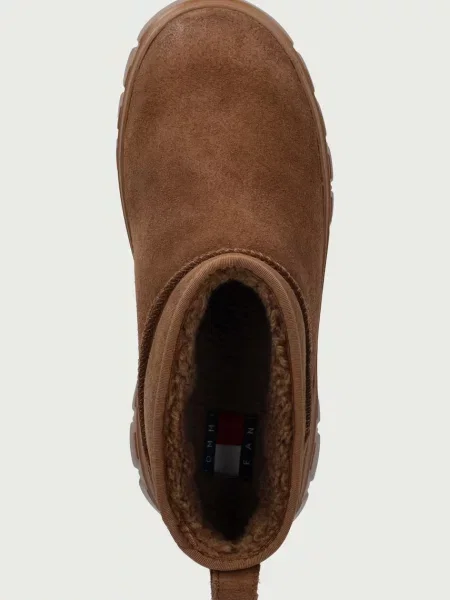 Tommy Jeans TJW SUEDE PLATFORM BOOTS WL апрески дамски от кожа бежово