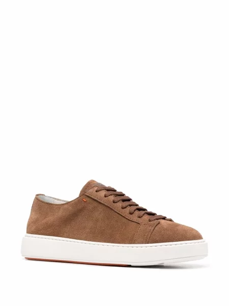 Sneakersy Santoni brązowe