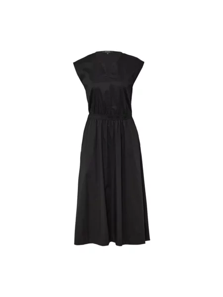 Sukienka midi Comma z dekoltem w serek do kolan czarna