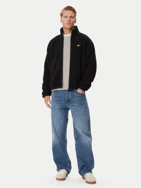 Tommy Jeans Fliso džemperis juoda
