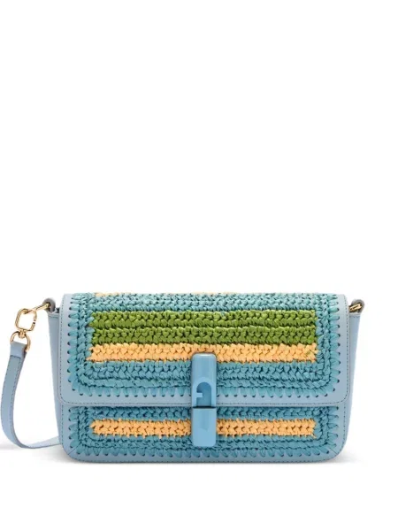 Mała torebka crossbody Furla niebieska