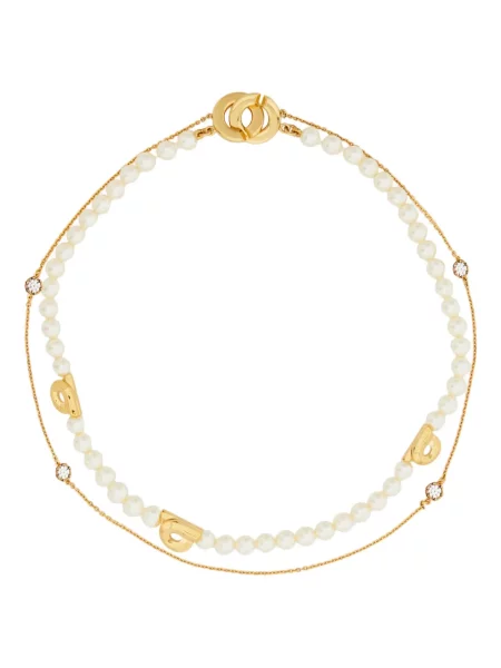 Colier Ferragamo cu perle auriu