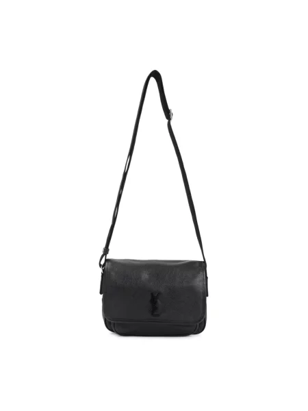 Nerka Saint Laurent skórzana czarna