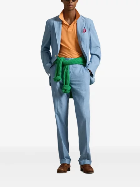 Ριγέ δερμάτινος κάλτσες Polo Ralph Lauren με κορδόνι μαύρο