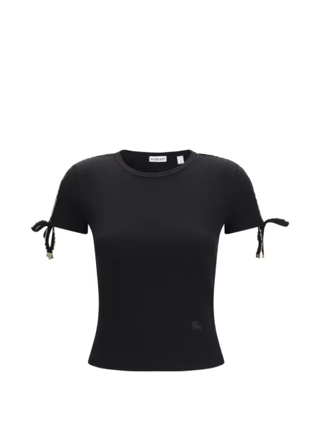 Tricou Burberry din dantelă negru