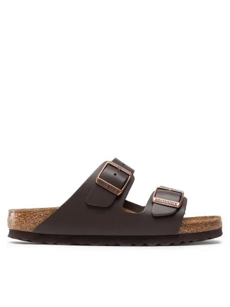 Papuci Birkenstock din piele maro