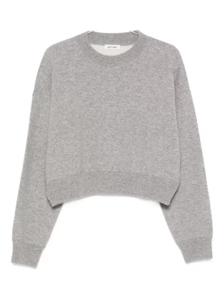 Pulover Soft Goat cu decolteu rotund gri