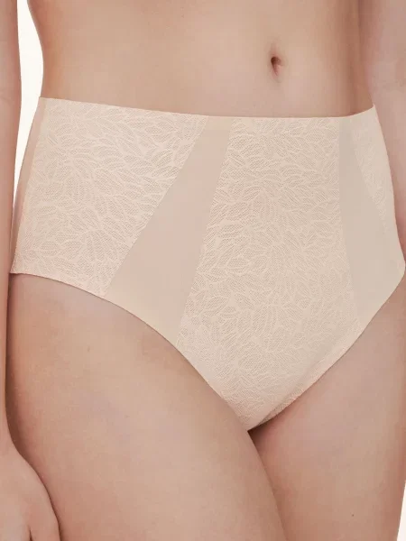Chantelle Figi Pełne Pure Lace beige beżowe