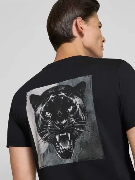 T-shirt o kroju regular fit z nadrukiem z logo Antony Morato czarna