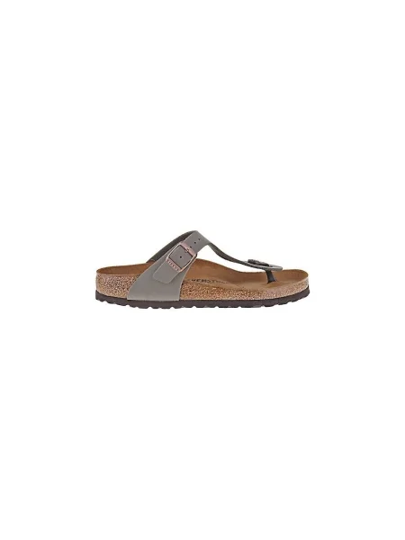 Bőr vietnámi papucs Birkenstock strasszokkal szürke