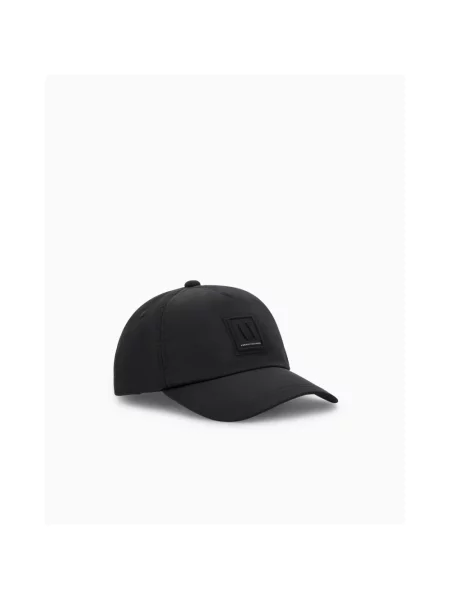 Czapka z daszkiem Armani Exchange z kaszmiru czarna