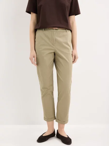 Mohito Chino slim kelnės su diržu gesinta žalia