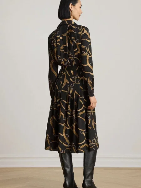 Lauren Ralph Lauren rochie evazată negru
