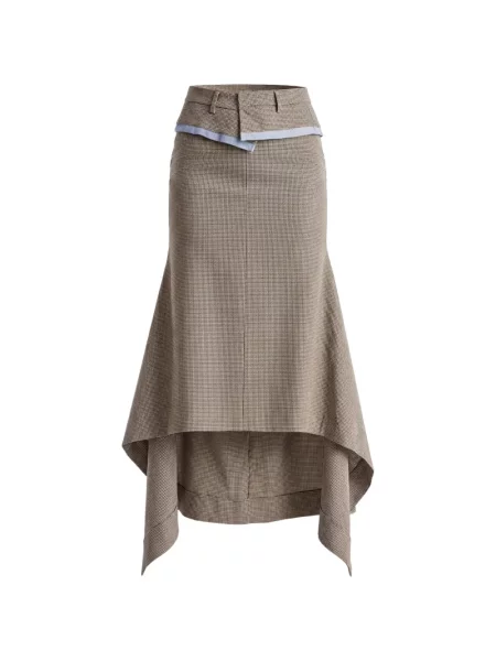 Fustă midi Monse cu model pepito maro