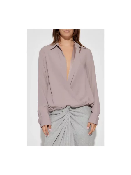 Bluzka Dries Van Noten kopertowa fioletowa