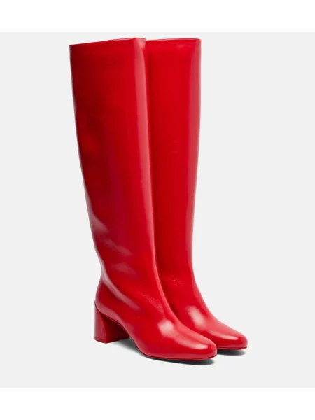 Kožené čižmy Christian Louboutin červená