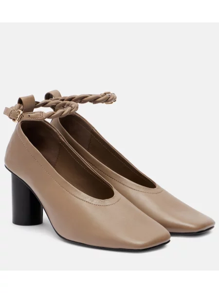 Pantofi cu toc A.emery din piele maro
