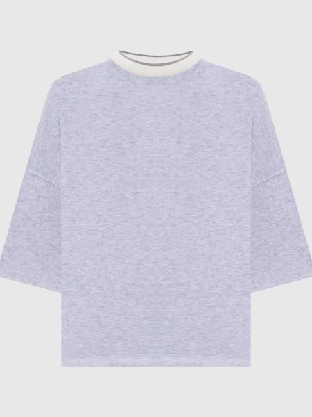 Меланжева футболка Peserico сіра