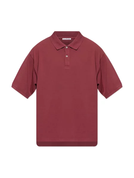 Koszulka polo Acne Studios z logo czerwona