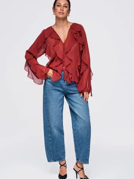 Ombre Bluza hrđavo crvena