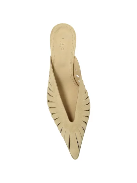 Papuci tip mules Iro din piele de căprioară