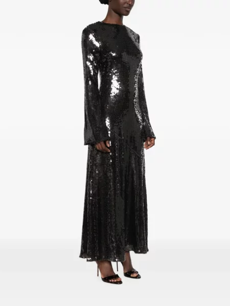 Lung rochie maxi Rotate Birger Christensen cu paiete negru