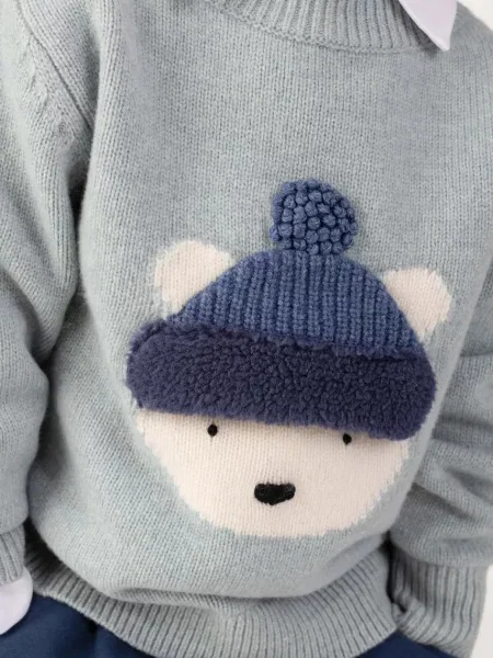 Donsje светр дитячий із мериносової вовни Denn Merino Wool Sweater Polar Bear