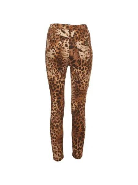 Blugi Elisabetta Franchi cu imagine cu model leopard maro