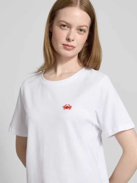 T-shirt z wyhaftowanym motywem Smith And Soul biała
