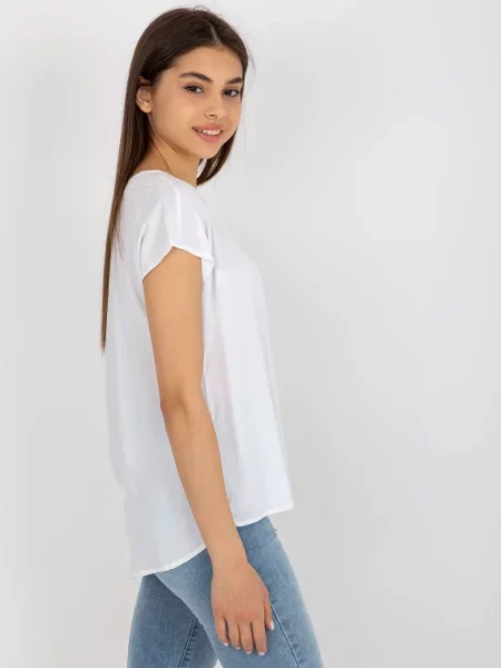 Bluză Fashionhunters alb