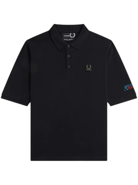 Polo Fred Perry cu broderie negru
