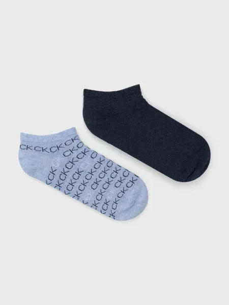 Чорапи Calvin Klein 2 чифта дамски синьо