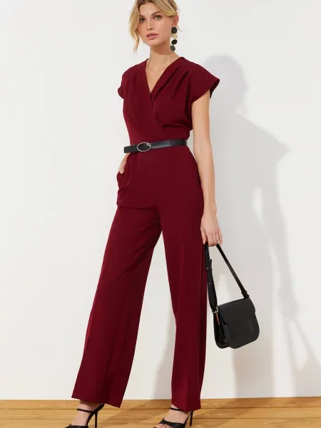 Trendyol Salopeta burgundy roșu