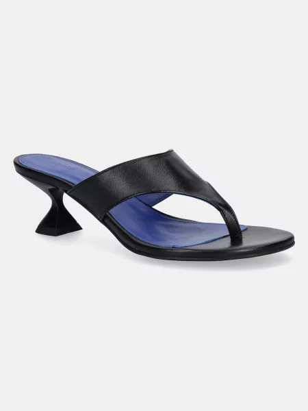 Кожени чехли Alohas Tess с тънък черно