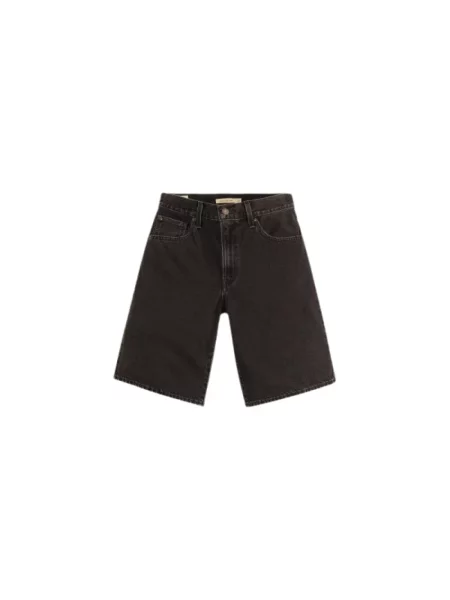 Szorty jeansowe Levi's z wysoką talią czarne