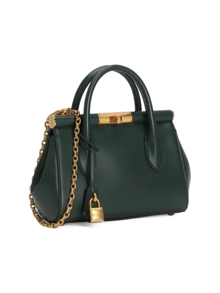 Lniana torebka Dolce And Gabbana zielona