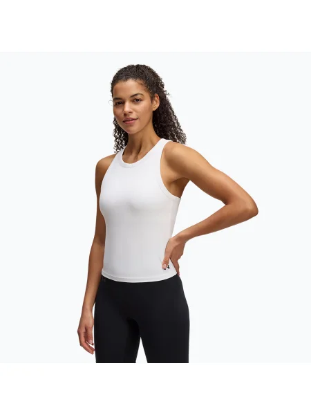 Kondícia športový top Under Armour s vysokým golierom biela